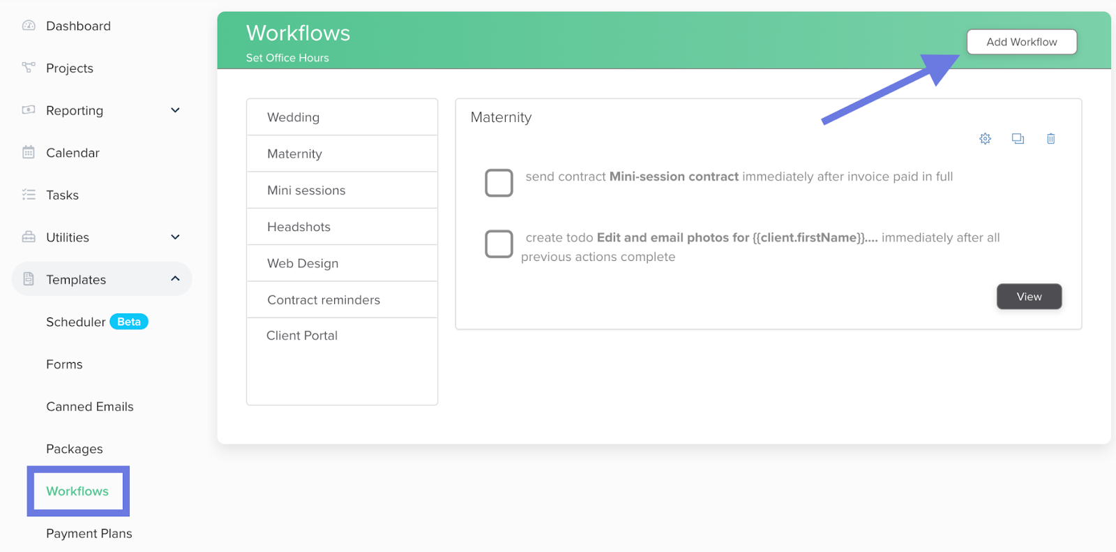 Dubsado Automated Workflows