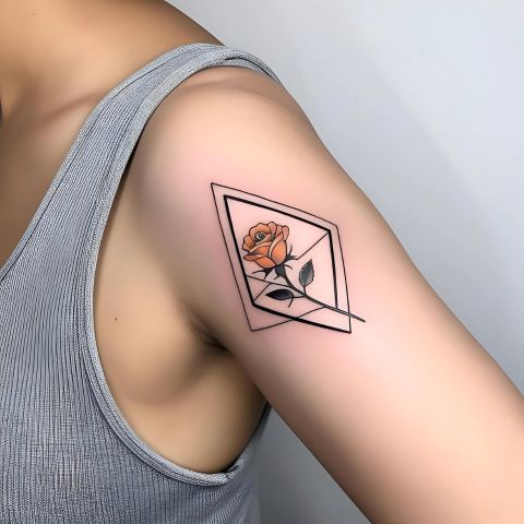 Orange Rose Tattoo
