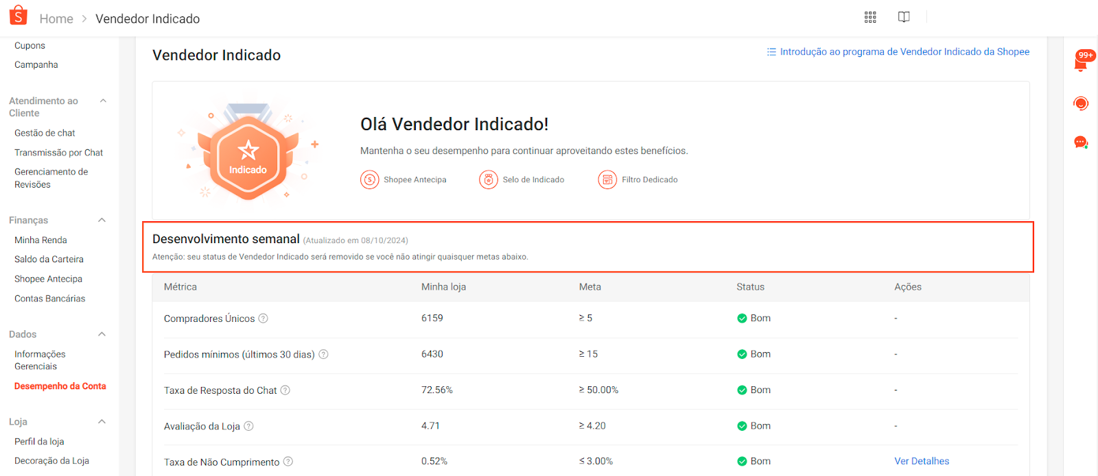 vendedor indicado shopee
