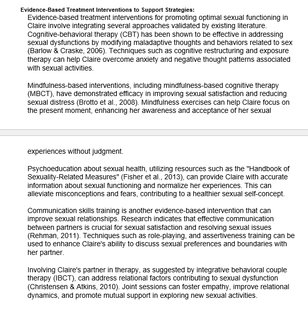 COUN-5225 Week 9 Assignment: Treatment Plan