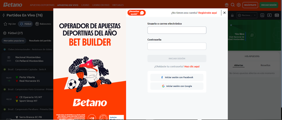 Betano verificación 1