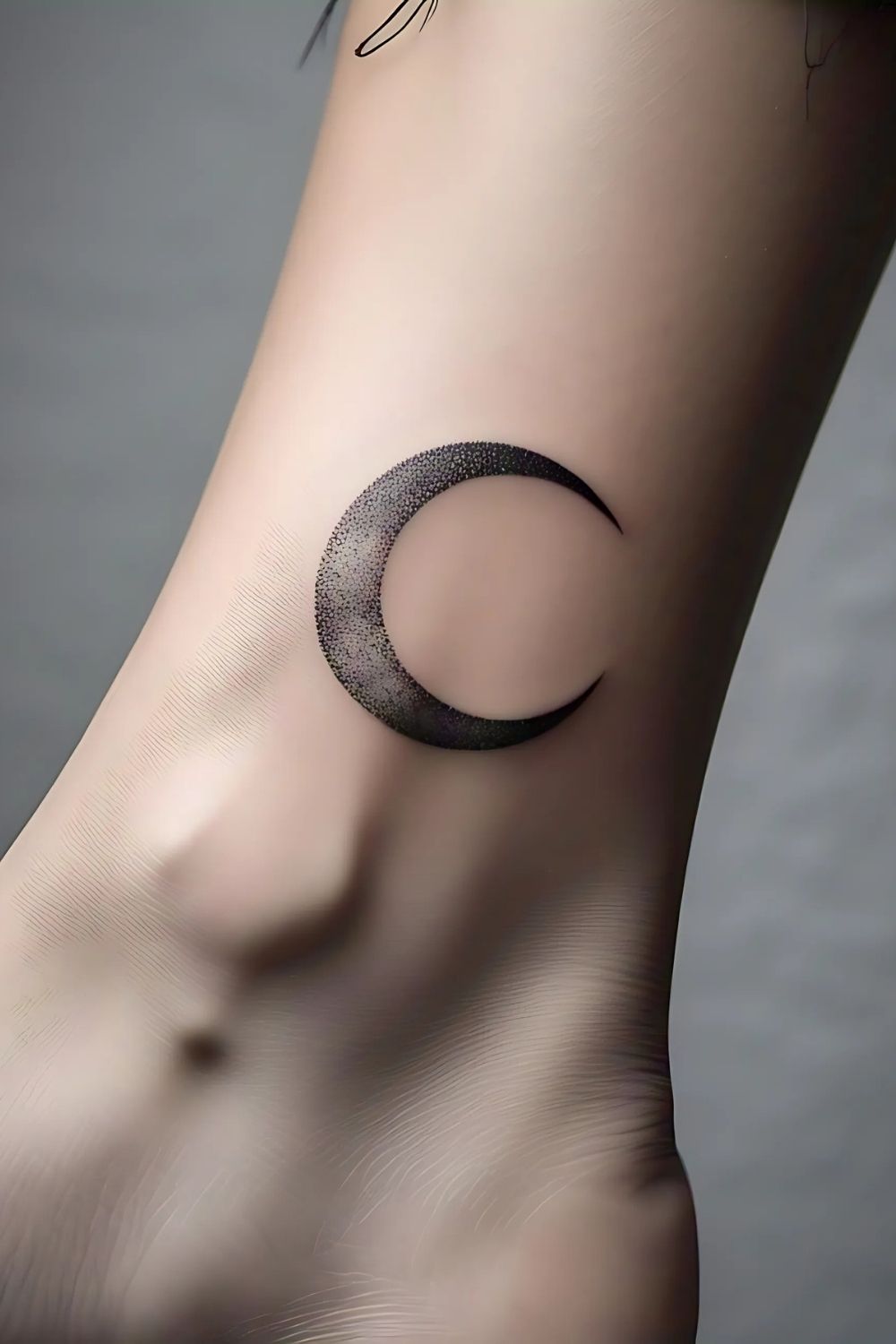 Moon Ankle Tattoo