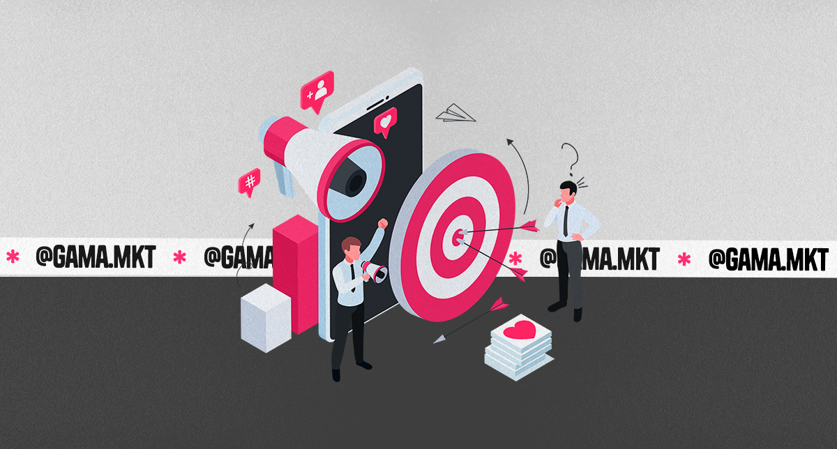 magafone e alvo simbolizando o marketing 