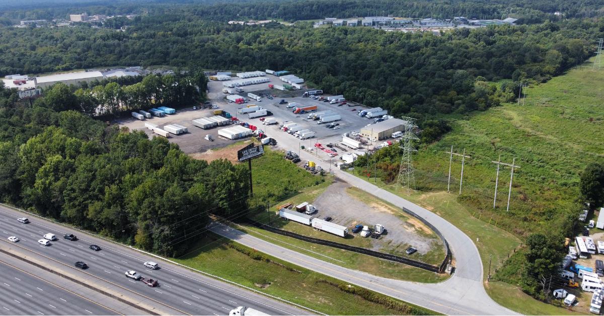 atlanta truck parking llc aerial shot