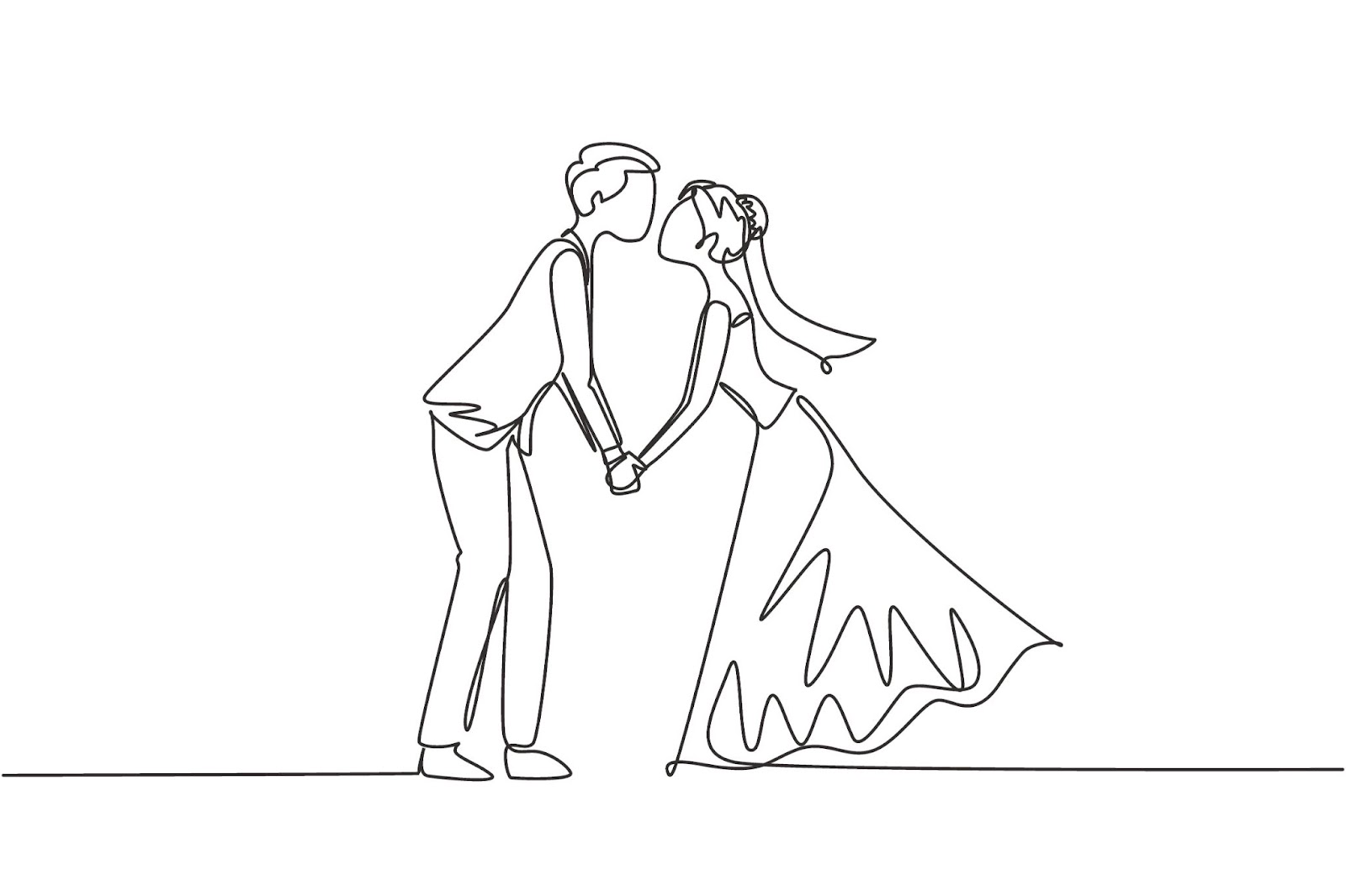 キスをしているカップル