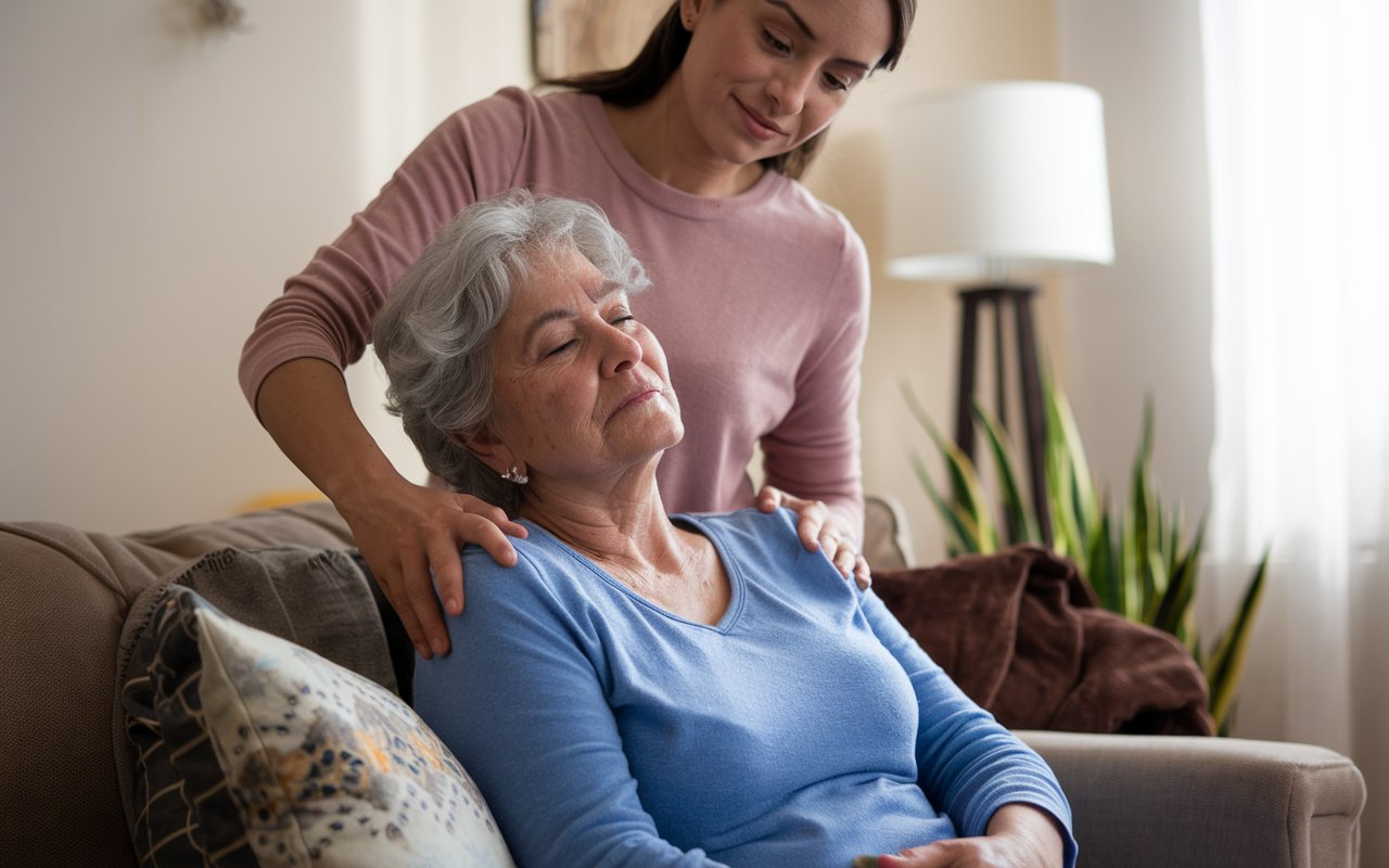 Lauryn Mae - helping mom with her migraines