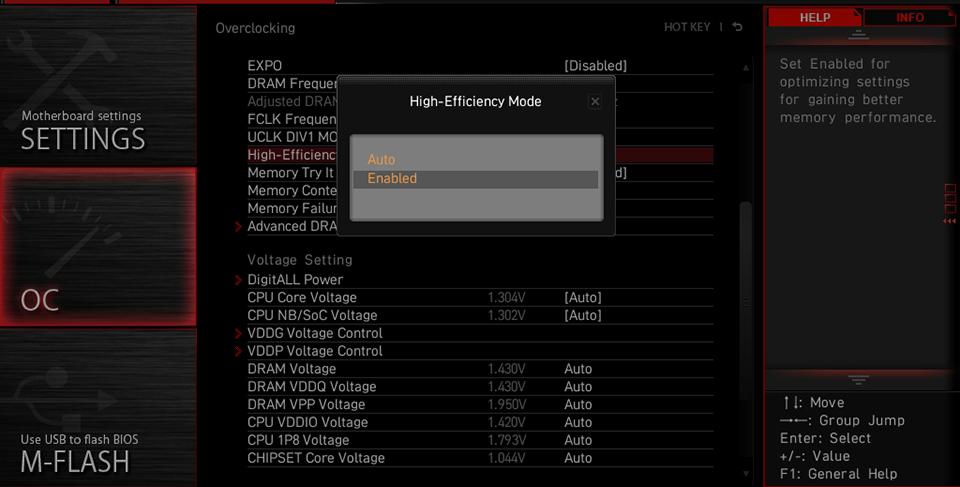 MSI High-Efficiency Mode