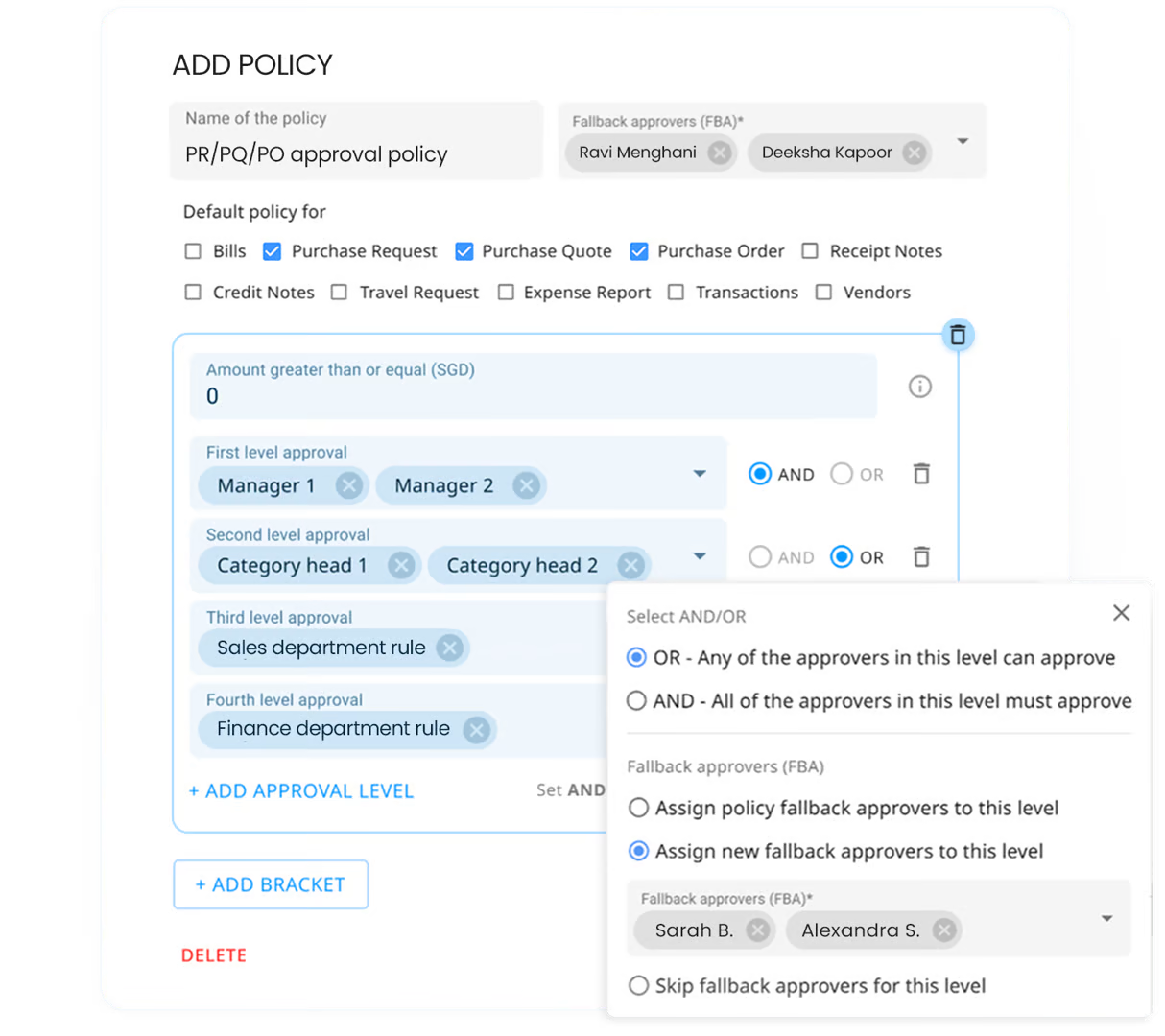 fallback approvers in Invoice Approval Software