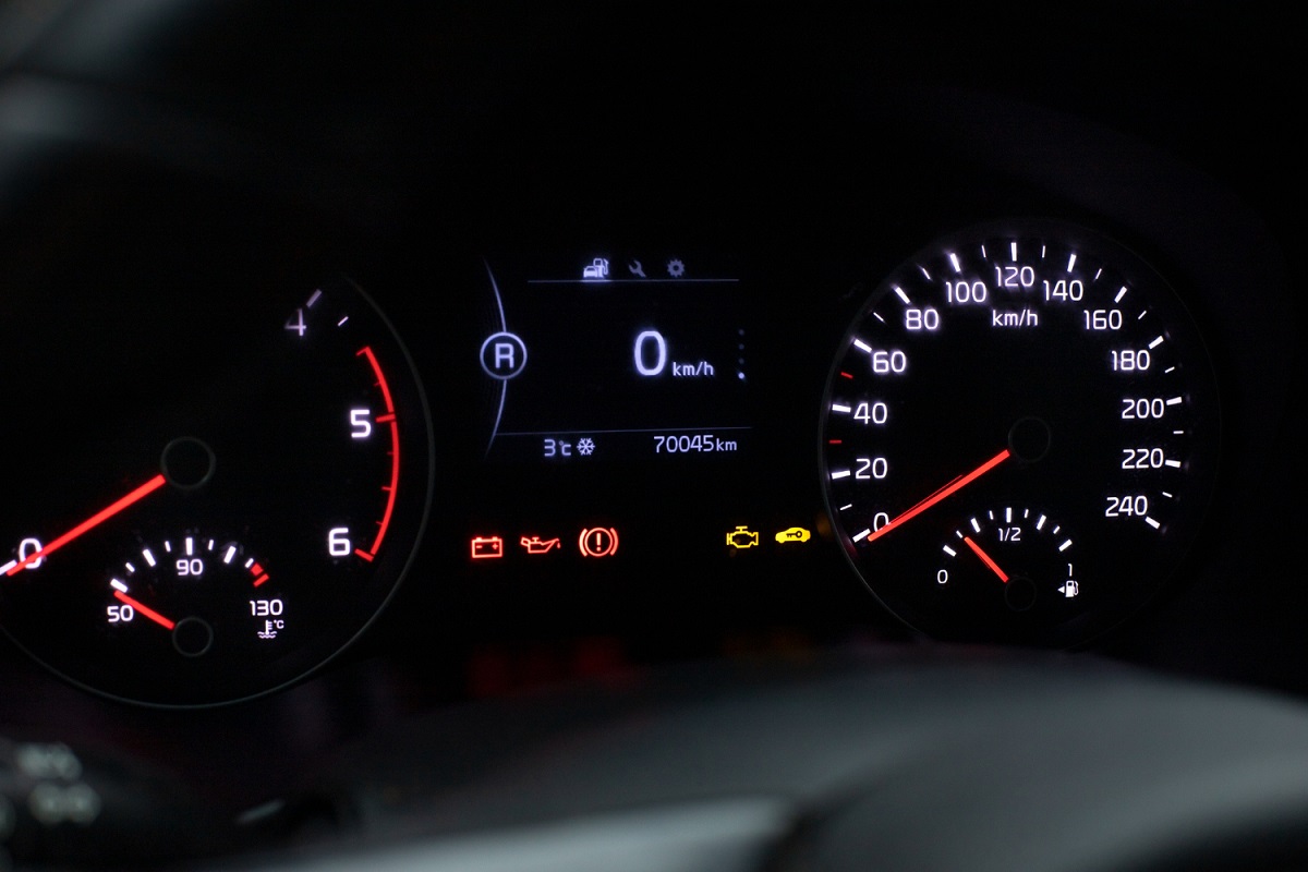 Car dashboard warning lights