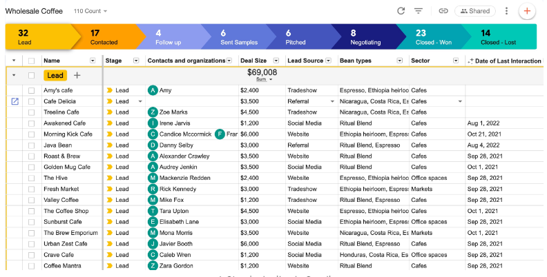 Streak CRM interface