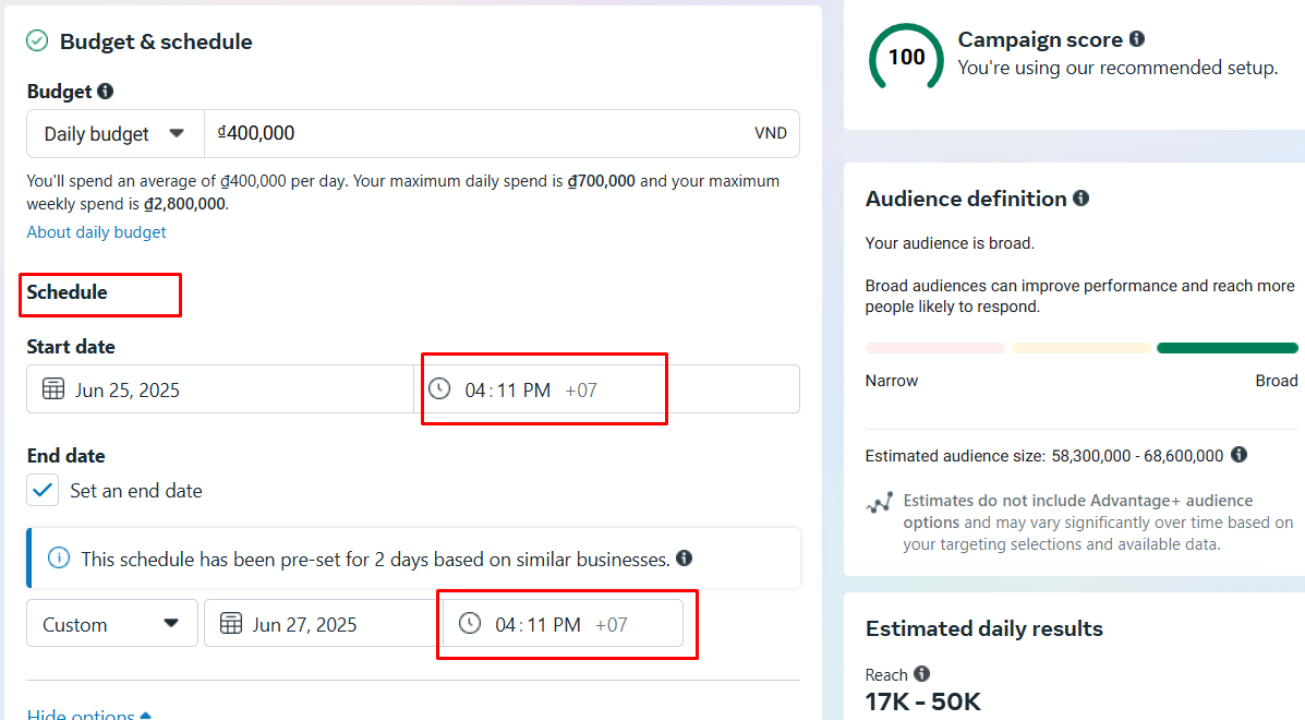 Use Facebook’s Scheduling Feature
