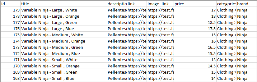 WooCommerce Variable Pricing in feed