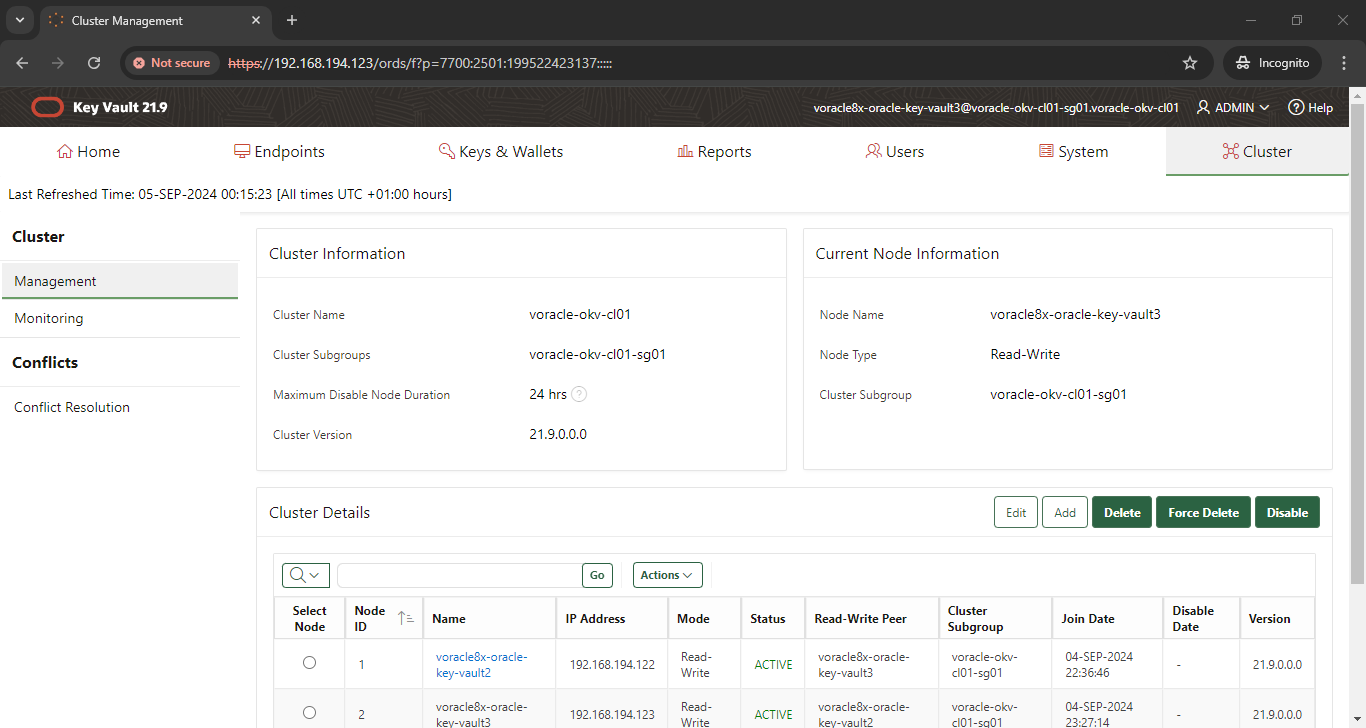 Cluster Management - Google Chrome