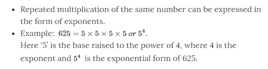 Powers amd Exponents