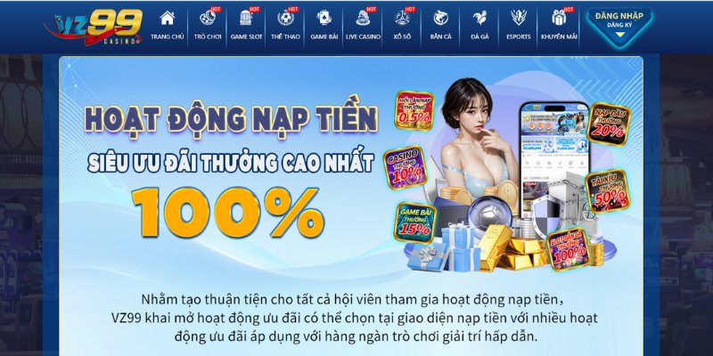 Khuyến mãi nạp tiền 100% cho người mới chỉ cần thực hiện theo hướng dẫn