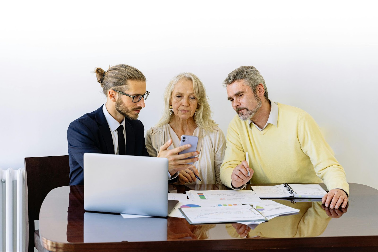 image of a team checking customer testimonials