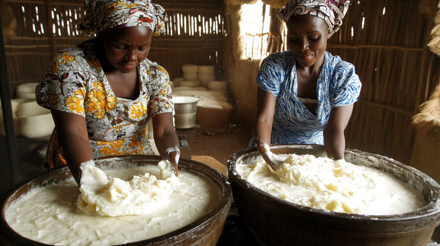 Preparing home made shea butter with natural ingredients