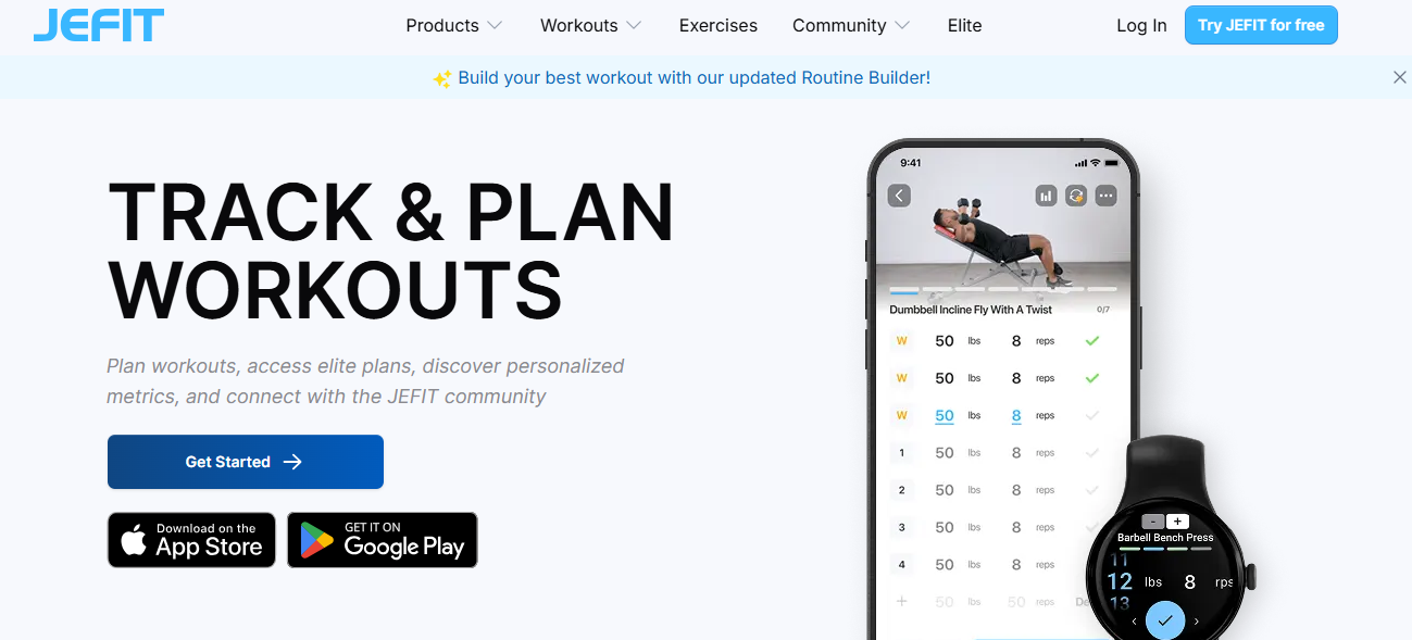 Jefit Elite AI - Best AI Fitness Apps in 2025
