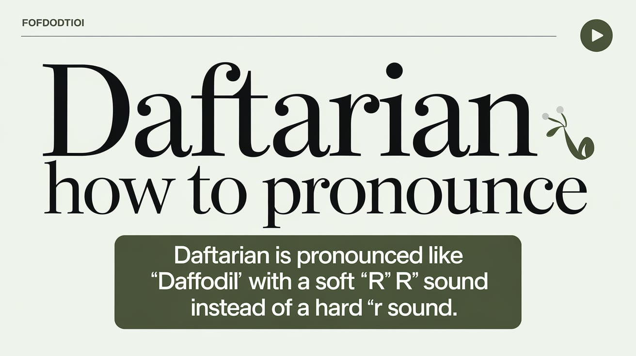 Daftarian How to Pronounce