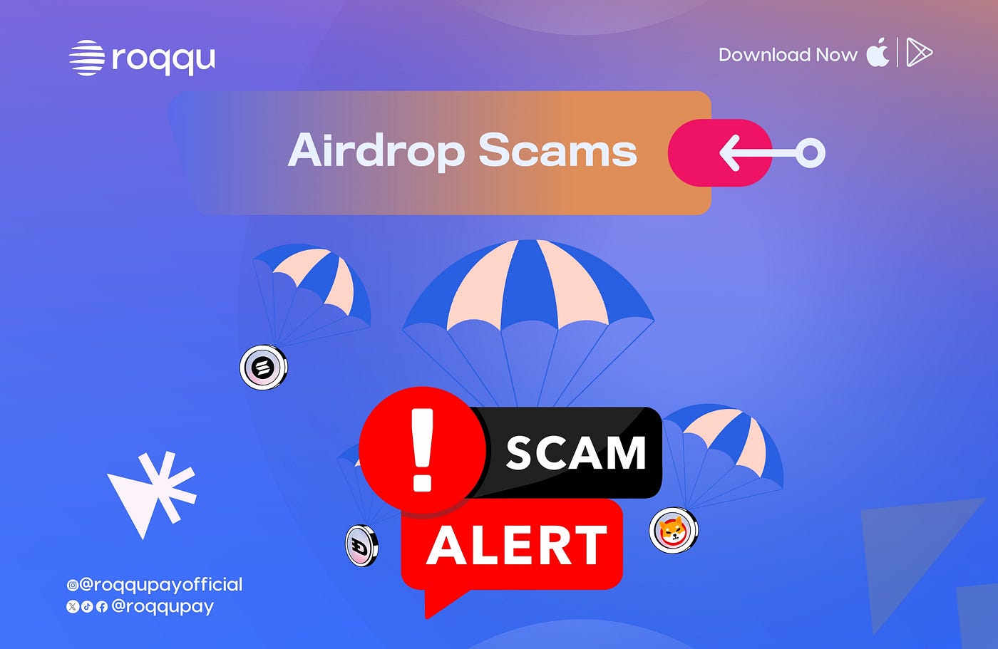 Legitimate vs fake airdrop comparison