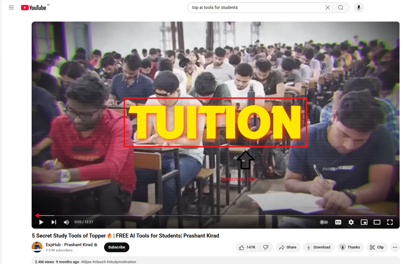 OCR Onscreen text Youtube SEO