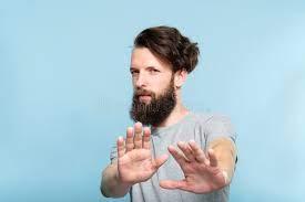No Rejection Refusal Man Hands Palms Push Away Stock Image - Image of  thanks, forward: 126177763