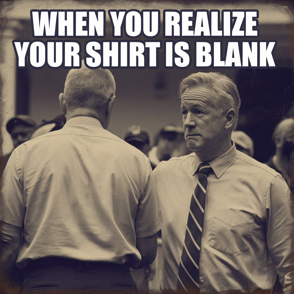 Politician Wearing Blank Shirt Meme Generator