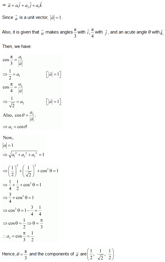 chapter 10-Vector Algebra Exercise 10.4