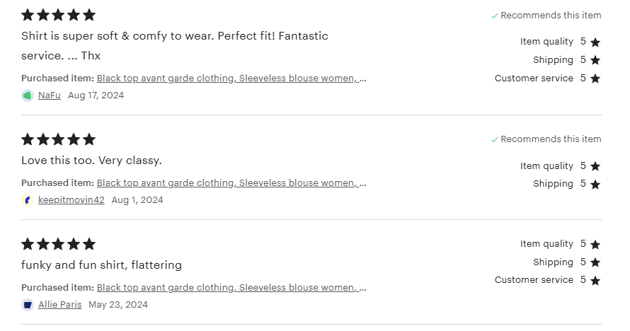 a screenshot of customer reviews