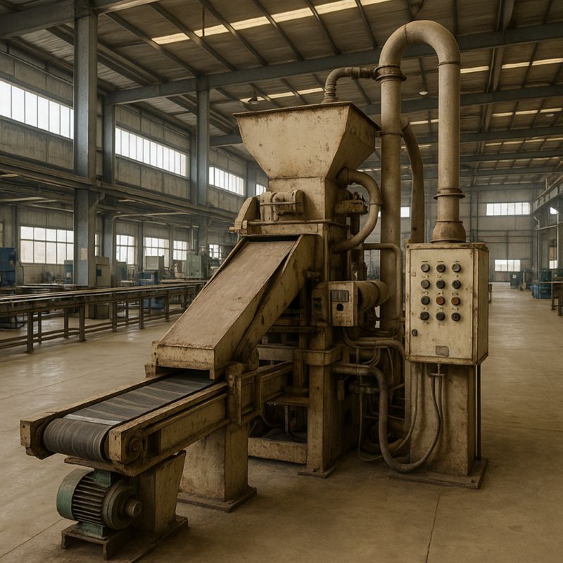 Máy móc công nghiệp đặt trong nhà xưởng đang vận hành