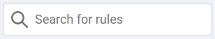Search bar on the Rules page in MyGeotab