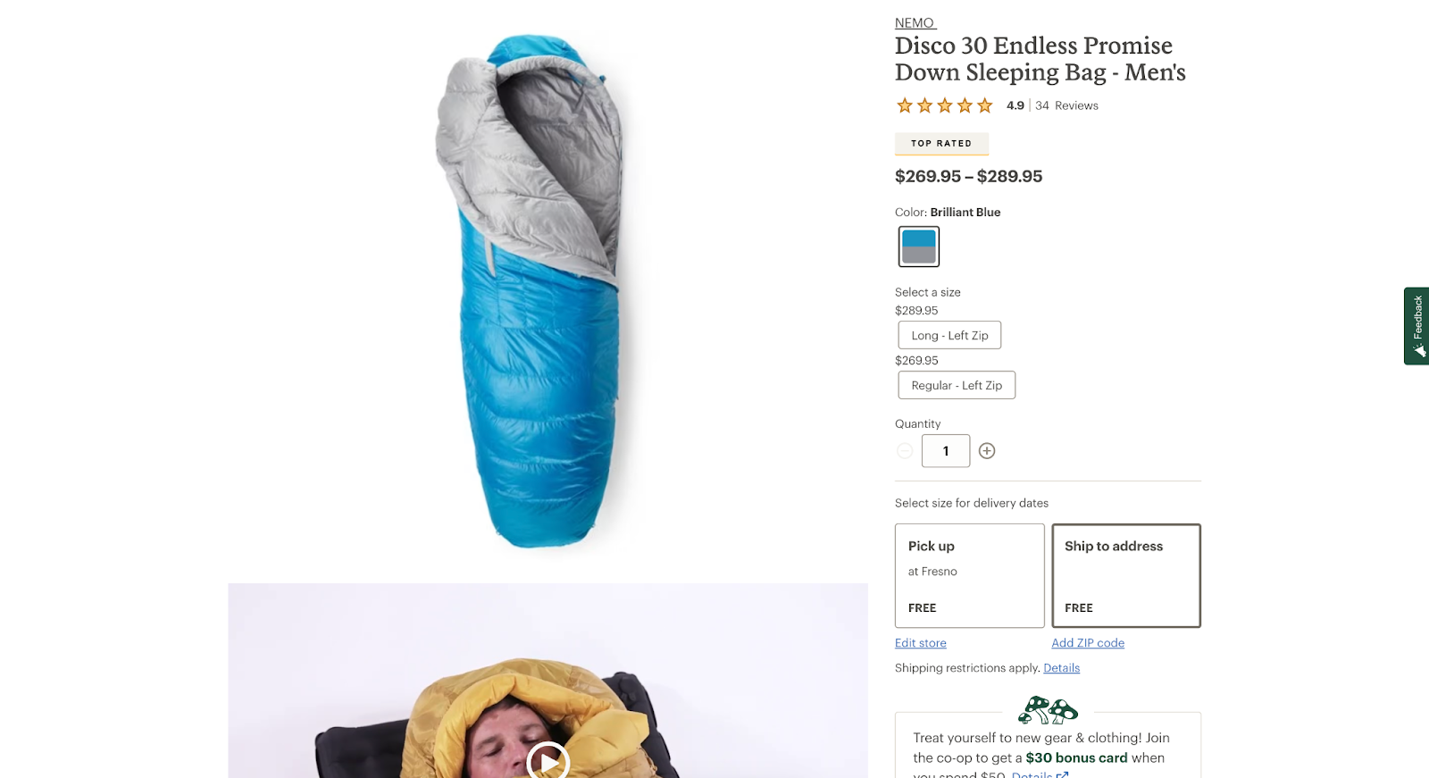 Down Sleeping Bag