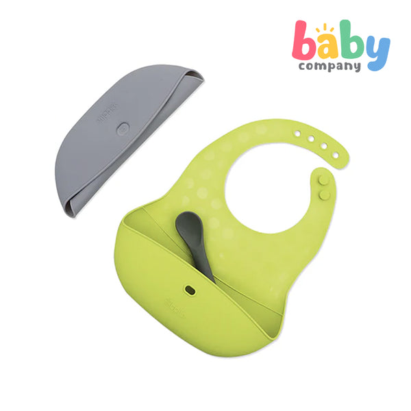 BBLUV Pöket: Silicone Bibs & Spoon Set