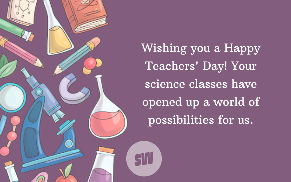 teachers day wishes to science teacher