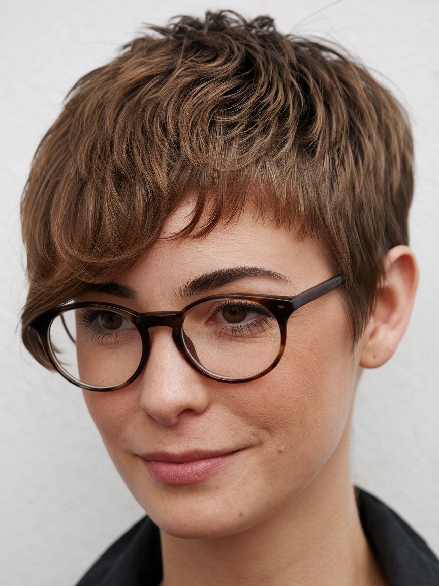 7. Pixie With Tapered Sideburns