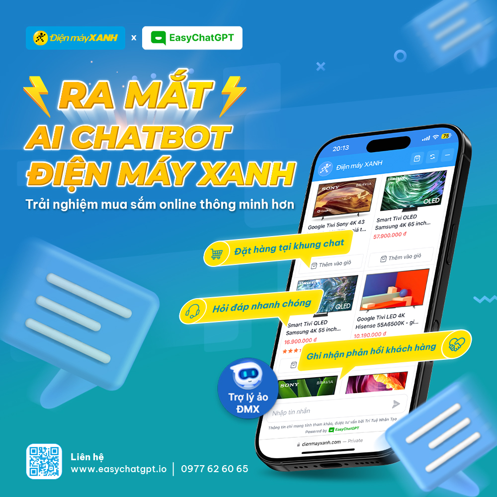 Điện máy XANH ứng dụng chatbot AI
