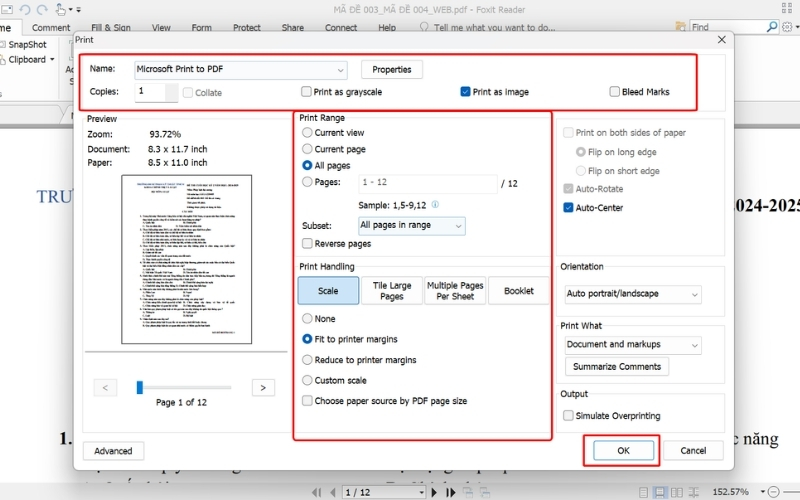 Hướng dẫn cách in màu tài liệu PDF trên máy tính
