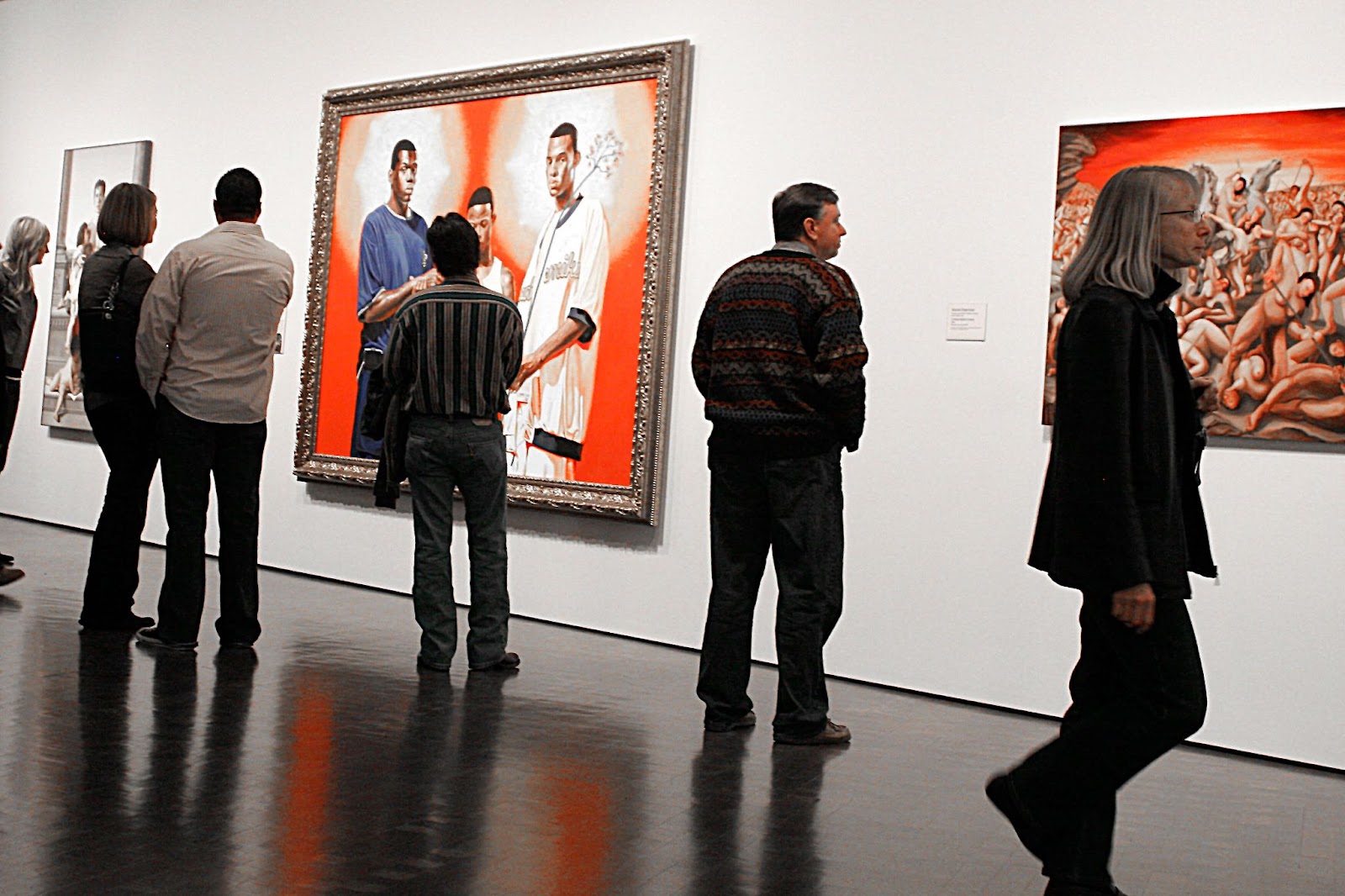 People looking at art at the Denver Art Museum