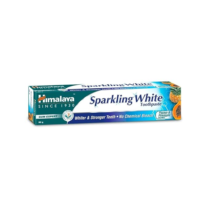 Buy Ayurvedic Dental Care for Gums, Ulcers, and Teeth Whitening - Image of Himalaya Sparkling White Toothpaste