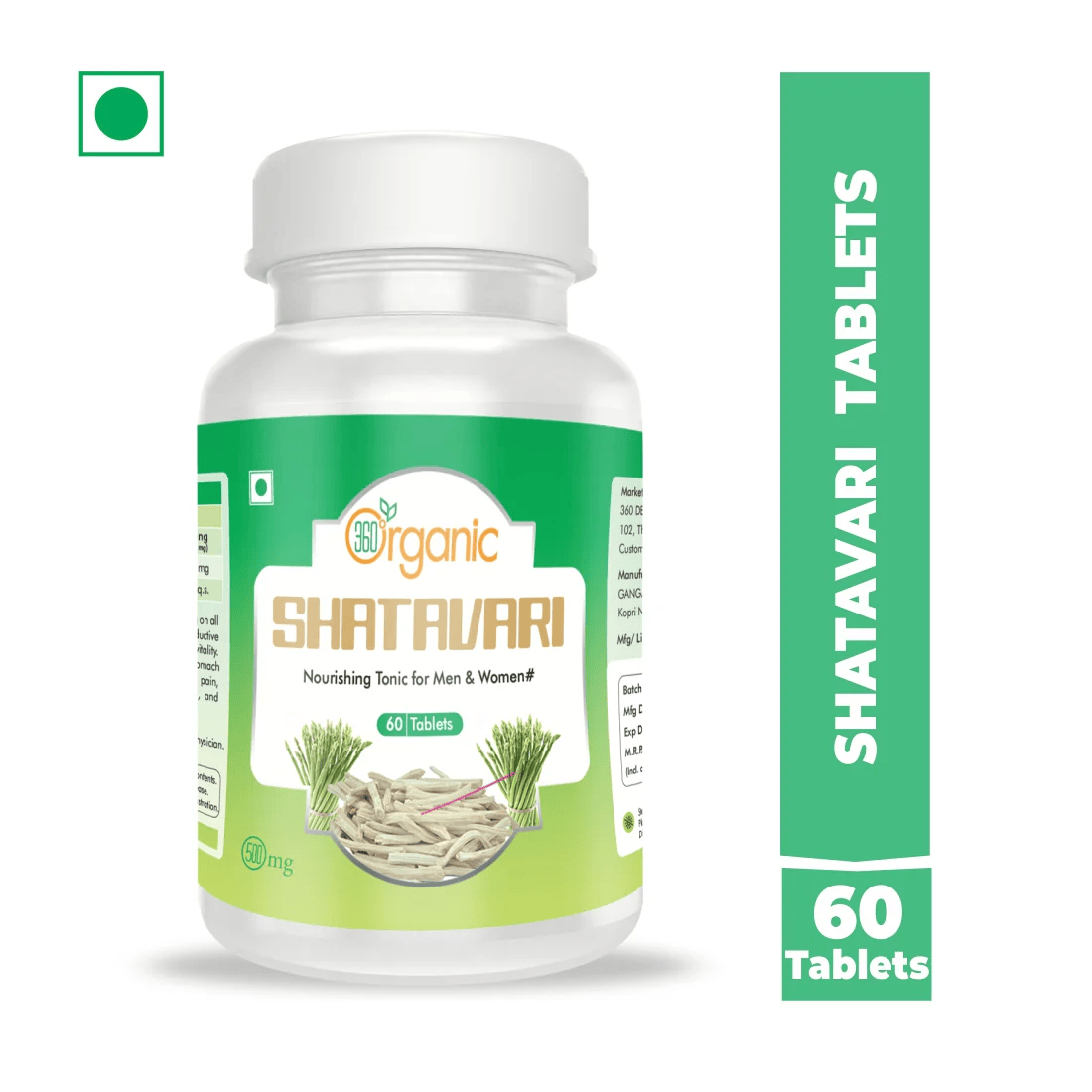 Buy Ayurvedic products for Menopause - Image of 360 Degree Organic Shatavari Tablets