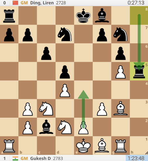 Rook to h5? pawn to e4!