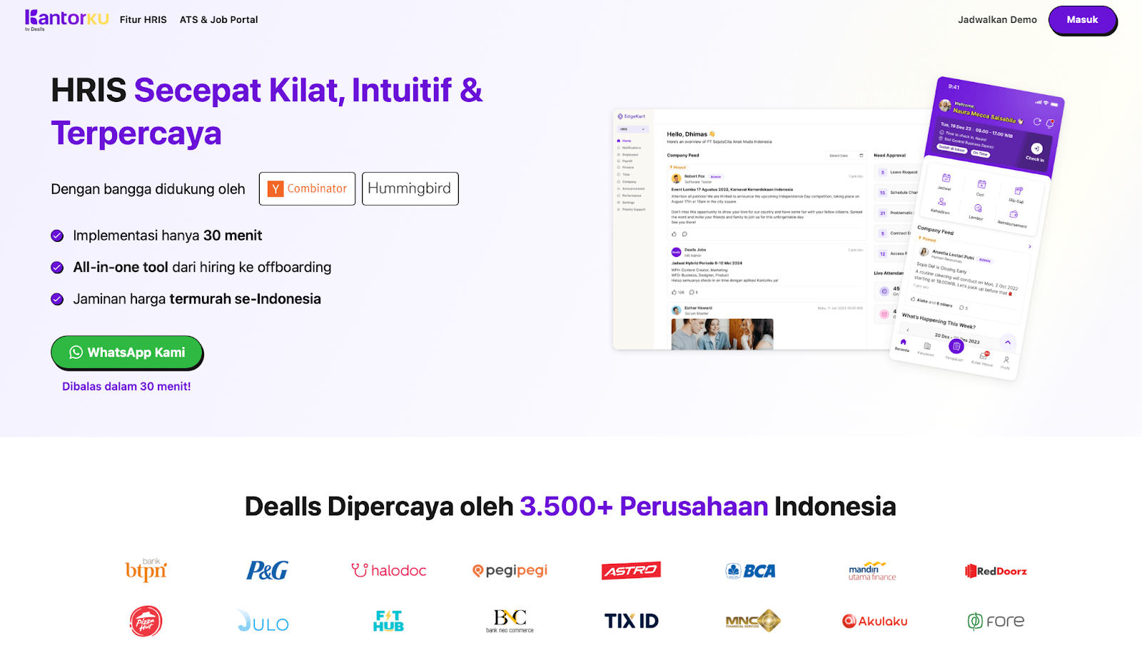 aplikasi HRD terbaik, tampilan KantorKU