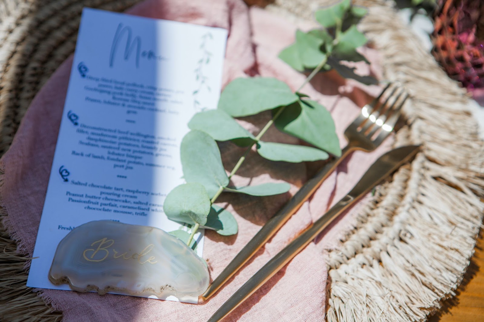 Modern Rustic wedding setting using What a Host Home Accessories