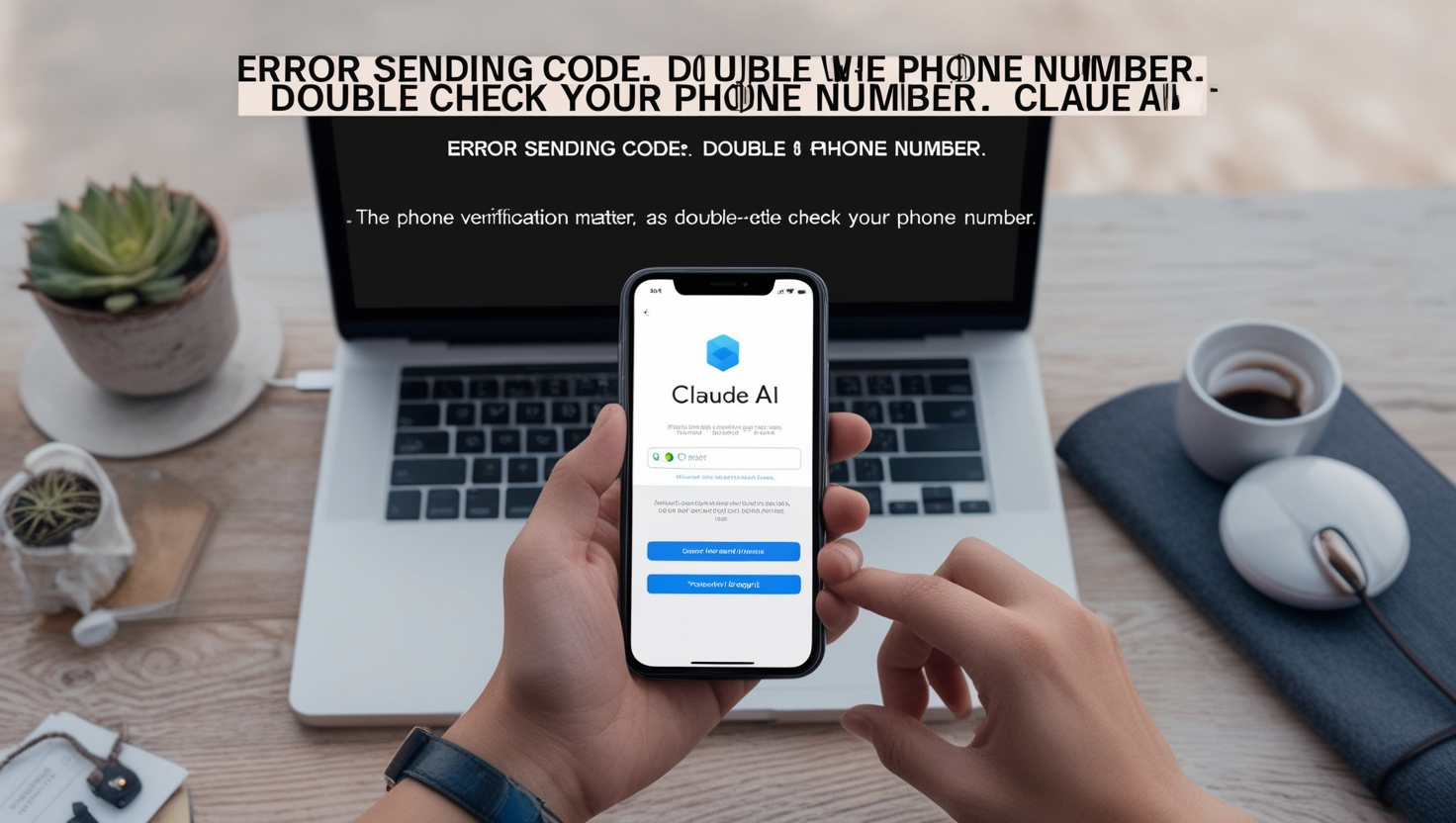 Error sending code. Double check your phone number. Claude ai