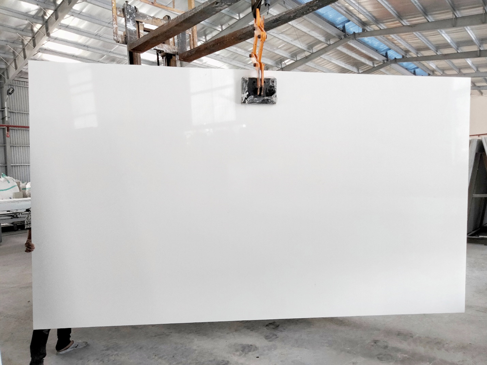 Lux Quartz Pure White Quartz Slab LQ-504