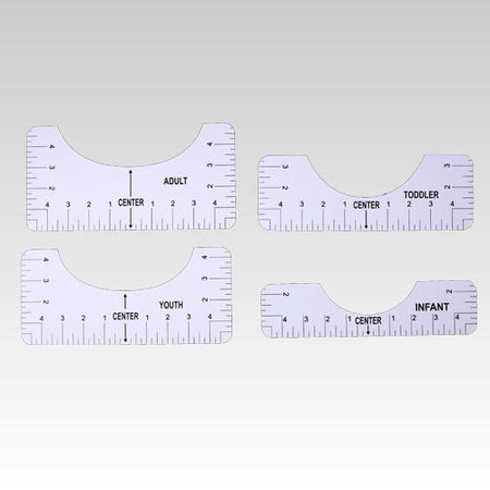 Heat press ruler guide