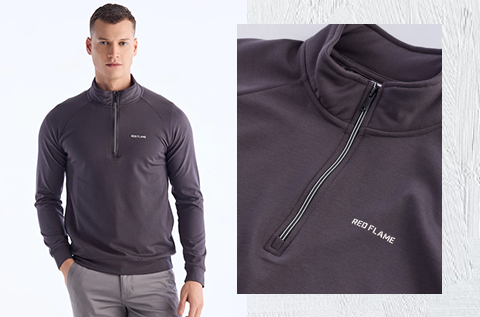 Grey Solid Hooded Sweatshirt