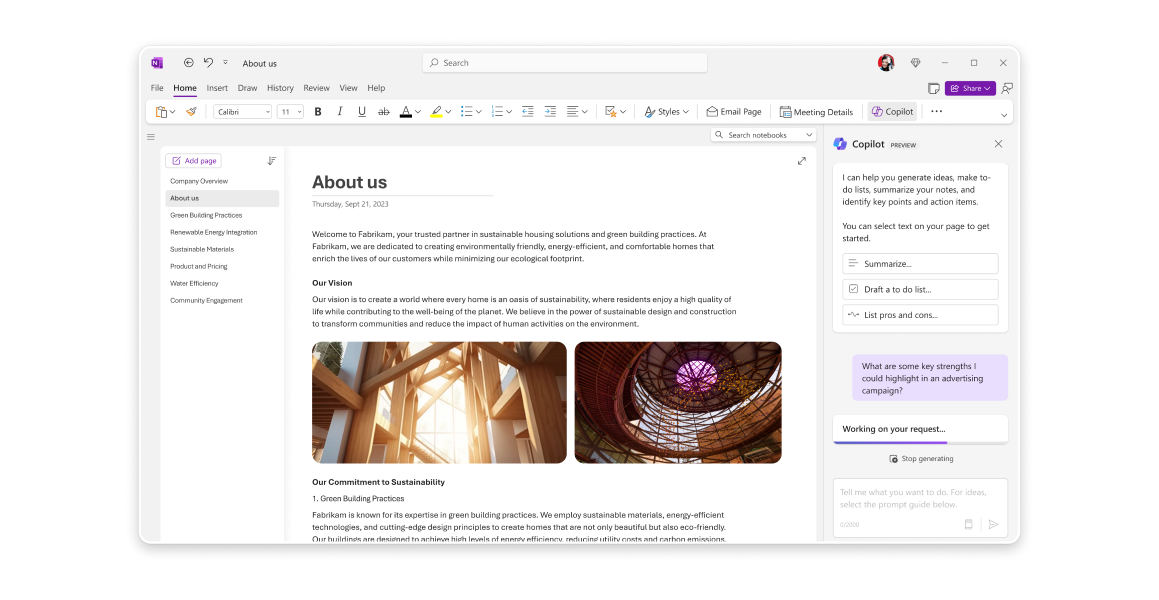Microsoft OneNote to stay organized