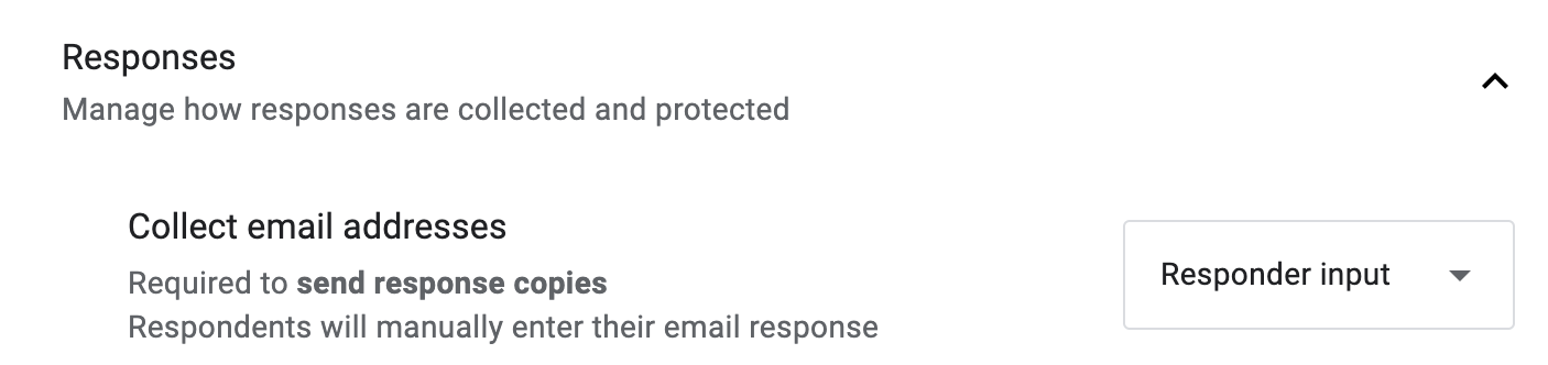 Google Sheet's settings to collect email addresses