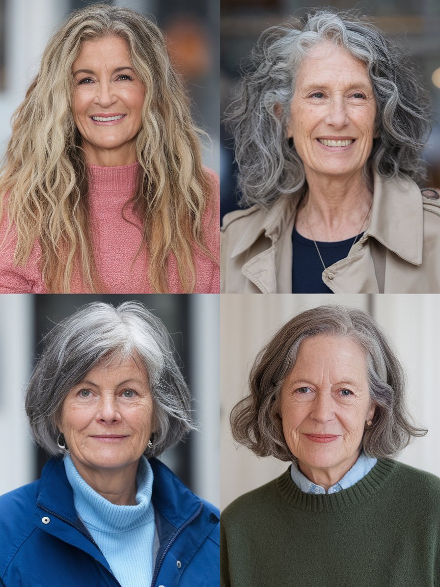 18. Hair Color Options for Women Over 60: Blonde vs. Gray